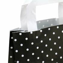 Papiertasche Schwarz mit Punkten 18cm x 8cm x 22cm 25St