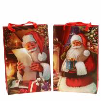 Geschenktüten Weihnachtsmotiv Santa Rot 20cm × 30cm × 8cm Set à 2St