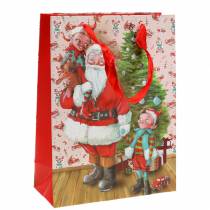 Geschenktüte Papiertasche "Weihnachtsmann" H24cm