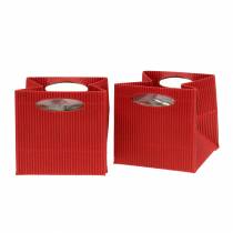 Artikel Papiertasche Blumentopf Übertopf Rot 12cm 12 St