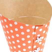 Papiertopf Übertopf bunt mit Punkten Ø12cm 8St