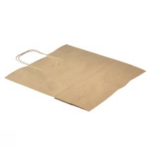 Artikel Papiertragetaschen 33,5x14x39cm Natur 50 Stück Recyceltes Papier