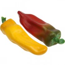 Artikel Schaufensterdekoration Künstliche Paprika 14 cm Kunststoff Bunt 4-teilig