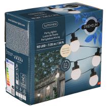 Artikel Partybeleuchtung LED Kugel Lichterkette Warmweiß L735cm