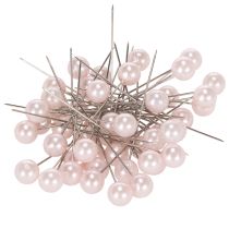 Artikel Perlkopfnadeln aus Metall und Kunststoff Rosa Ø10mm 60mm 50 Stück