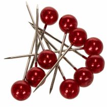 Artikel Perlkopfnadeln Rot Ø15 mm 75 mm Kunststoff Metall Dekoration