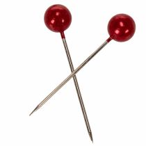 Artikel Perlkopfnadeln Rot Ø15 mm 75 mm Kunststoff Metall Dekoration