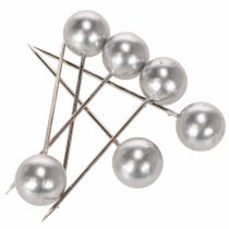 Artikel Perlkopfnadeln aus Metall und Kunststoff Silber Ø20mm 90mm 6er-Set