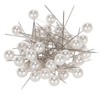Artikel Perlkopfnadeln Kunststoff Ø10mm 60mm Weiß Perlmutt für Dekoration