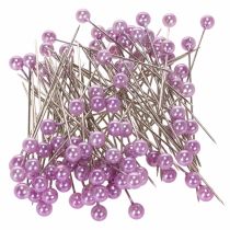 Artikel Stecknadeln mit Perlkopf Ø6mm 65mm Lila Kunststoff 100 Stück
