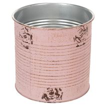 Artikel Pflanzdose Altrosa Deko-Dose Metall Vintage Ø15,5cm H15cm