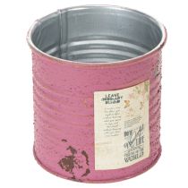 Artikel Pflanzdose Metall Rund Ø8cm H7,5cm Lila Vintage-Look Innenbereich