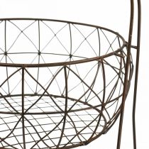 Pflanzen Etagere Vintage Metall Korbständer 2-etagig 62cm