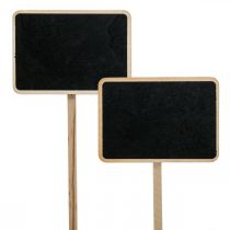Pflanzenstecker Holz Steckschilder Mini Kreidetafel 8,5×6cm 6St