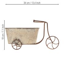 Artikel Pflanzgefäß Fahrrad Metall Rost Grau 34×16×18cm für Innen- und Außendekoration