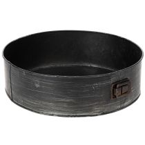 Artikel Pflanzschale aus Metall in Springform-Optik schwarz Ø24cm H7,5cm