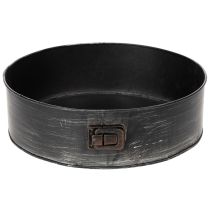 Artikel Pflanzschale aus Metall in Springform-Optik schwarz Ø24cm H7,5cm
