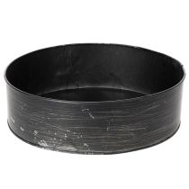 Artikel Pflanzschale aus Metall in Springform-Optik schwarz Ø24cm H7,5cm
