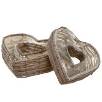 Artikel Pflanzherz Pflanzschale Herz Natur Grau 30/40cm Set 2St