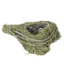 Artikel Deko Herz aus Naturgras mit Folie 14 cm grün 2 Stück