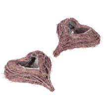 Artikel Dekoherz aus Zweigen mit Pflanzfolie 20 cm Braun-Lila 2er-Set