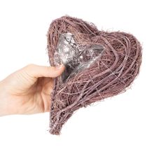 Artikel Dekoherz aus Zweigen mit Pflanzfolie 20 cm Braun-Lila 2er-Set