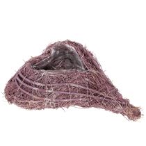 Artikel Pflanzherz aus Rebenmaterial mit Kunststofffolie 24 cm in Lila