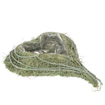 Artikel Herzschale aus Naturgras mit Folie zum Bepflanzen 38cm grün