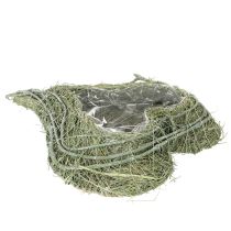 Artikel Herzschale aus Naturgras mit Folie zum Bepflanzen 38cm grün