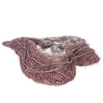 Artikel Herz Schale aus Zweigen mit Folieneinsatz 37 cm lila