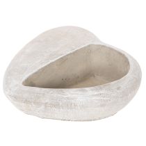 Artikel Pflanzschale Herz aus Steinguss 17 cm Grau