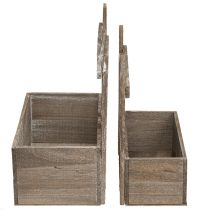 Artikel Pflanzkasten Holz Mini Blumenkasten L22/25cm Set 2St