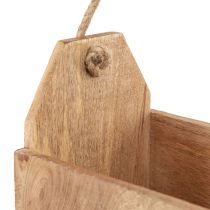 Artikel Pflanzkasten Holz Natur mit Jutegriff 35x16x21,5cm für Innen und Außen