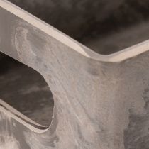 Artikel Rechteckiges Dekotablett Kunststoff 23x8x5cm Anthrazit