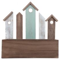Artikel Pflanzkasten Holz Pflanzgefäß Häuserreihe 30,5×30cm