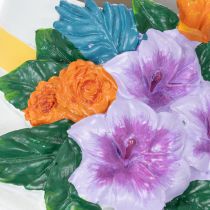 Artikel Blumenvase Frau im Hut aus Polyresin, 20 cm hoch, handbemalt, für Innenbereich