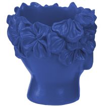 Artikel Pflanzkopf Polyresin Büste Blau 13,5×13×14 cm für Wohnraum