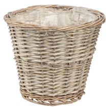 Artikel Pflanzkorb Weidenkorb Natur Grauweiß Ø25 H21cm 2St