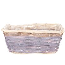 Artikel Pflanzkorb rechteckig Holz mit Folie 25cm 4er-Set Pastellfarben