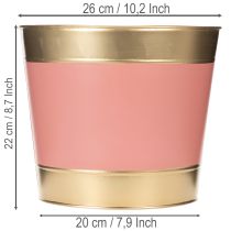 Artikel Pflanzkübel Set Metall Ø26cm H22cm Pastellfarben 4 Stück Innenbereich