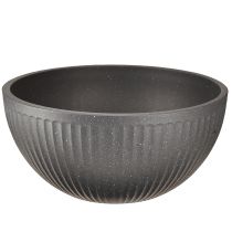 Artikel Pflanzkübel Kunststoff Schale mit Rillen Anthrazit Ø30cm