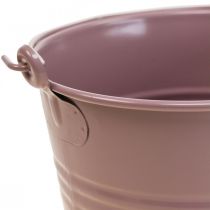 Pflanzkübel Vintage Deko Metalleimer Altrosa Ø16cm H24cm