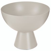 Artikel Pflanzschale Metall Deko Pokal mit Fuß Grau Ø16cm H13cm