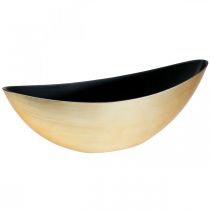 Pflanzschale Oval Dekoschale Jardiniere Gold 39×12×13cm