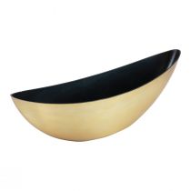 Pflanzschale Pflanzschiffchen Schwarz Gold 55×15×18cm