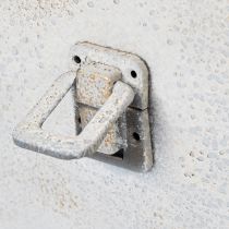 Artikel Metalltasche aus verzinktem Metall mit Henkel, 28 cm, Vintage-Grau, für Innen- und Außenbereich