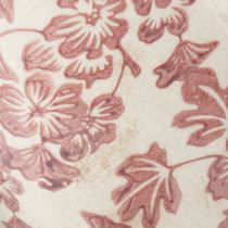Artikel Pflanzentopf aus Keramik Tasche Floral mit Henkeln 21cm Weiß und Rot