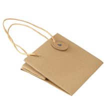 Artikel Pflanztaschen aus Papier Gerippt Natur 14x14x13,5cm 8 St