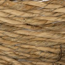 Artikel Teetassenkorb aus Bast mit Kunststofffolie, 15 cm Durchmesser, Naturfarben