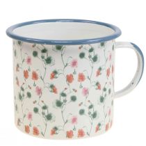 Artikel Pflanztasse Emaille Deko Tasse Blumenmotive Ø11cm